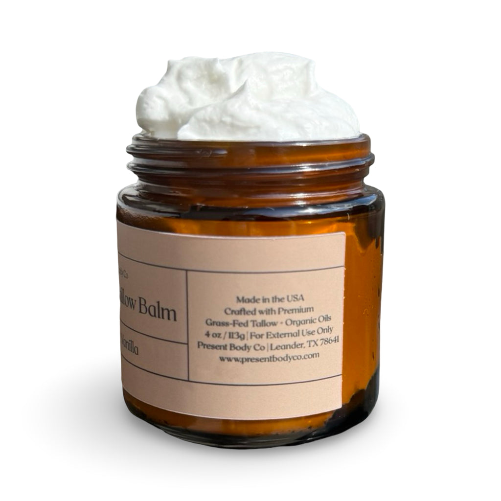 Coffee Vanilla Whipped Tallow Balm | Grass Fed Face & Body Moisturizer