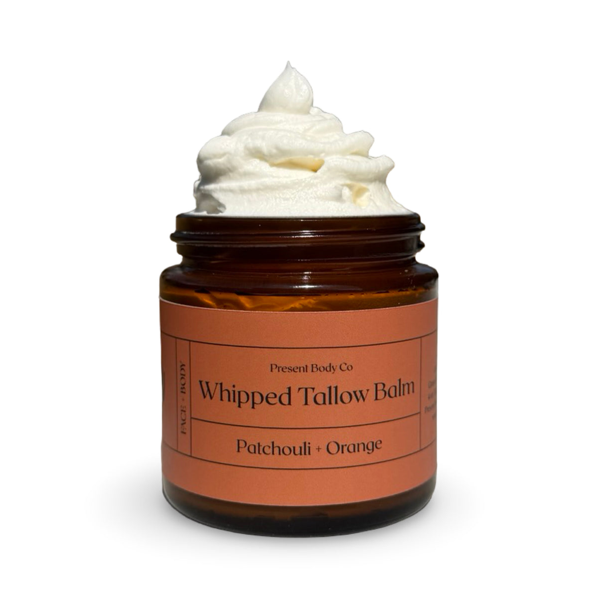 Patchouli Orange Whipped Tallow Balm | Grass Fed Face & Body Moisturizer
