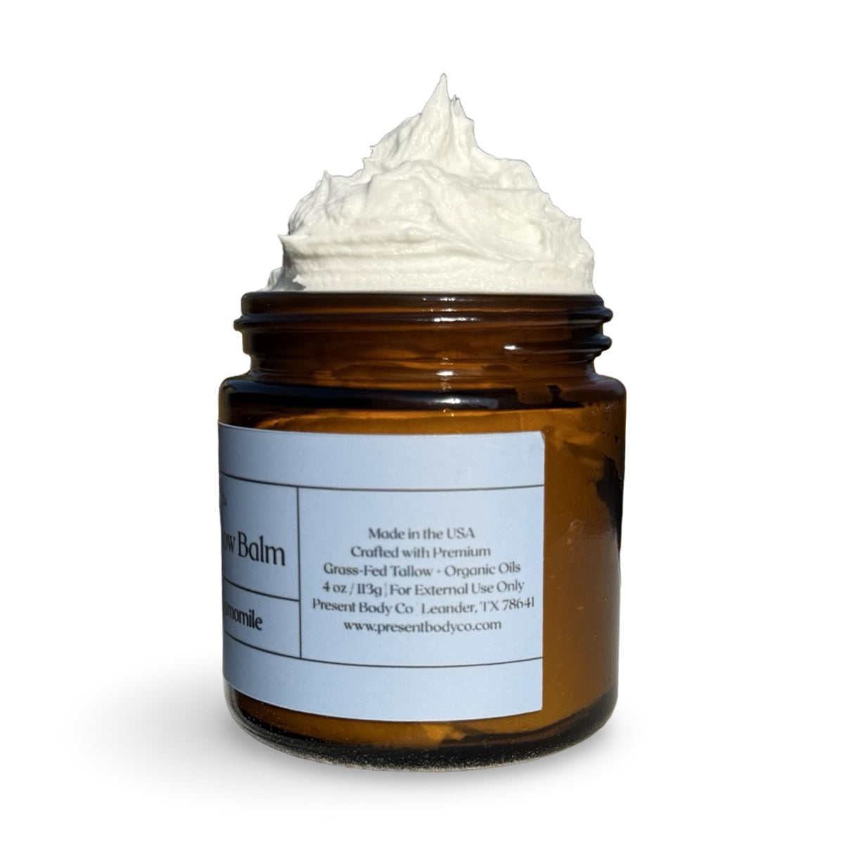 Blue Tansy Chamomile Whipped Tallow Balm | Grass Fed Face & Body Moisturizer