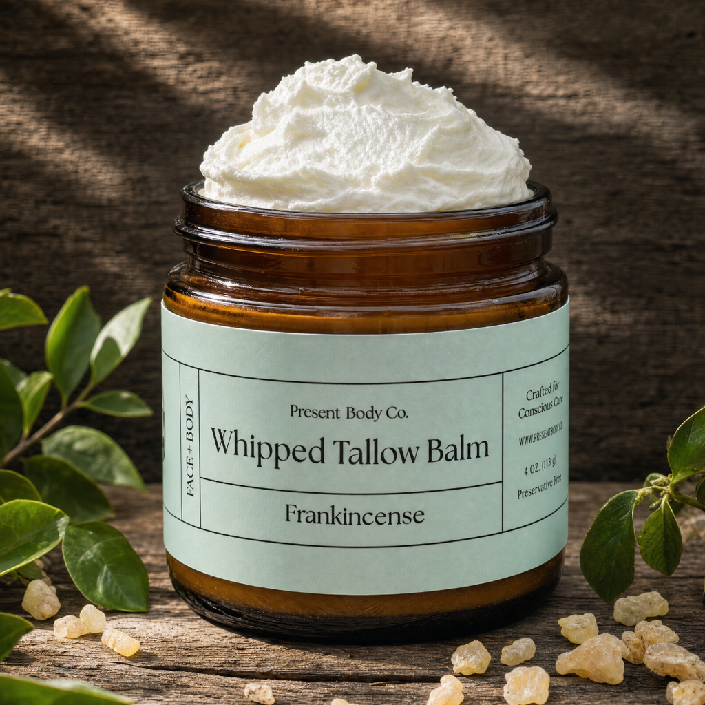 Frankincense Whipped Tallow Balm | Grass Fed Body Moisturizer
