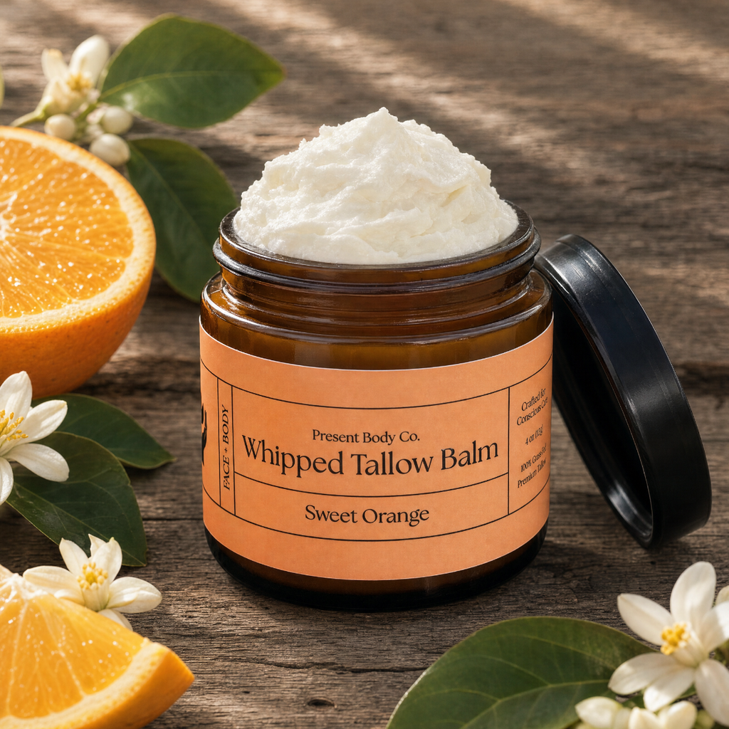 Sweet Orange Whipped Tallow Balm | Grass Fed Body Moisturizer